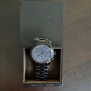 Michael Kors Black and Silver Watch